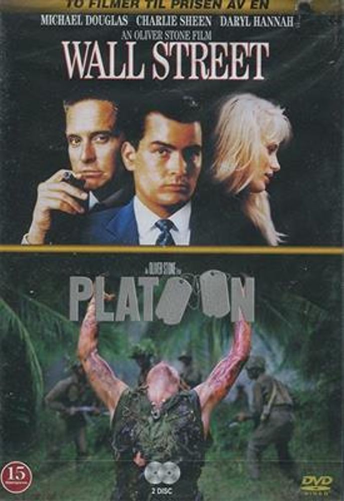 Wall Street / Platoon (DVD) 2 filmer i En