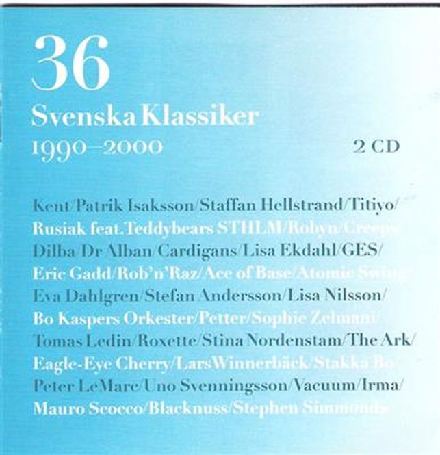 Hovedbilde 36 Svenska Klassiker 1990-2000 (2CD)