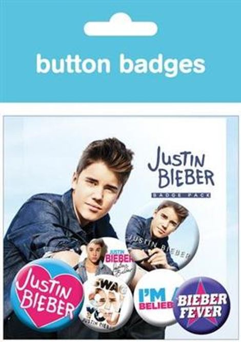 Hovedbilde Buttons - Justin Bieber (6pk)