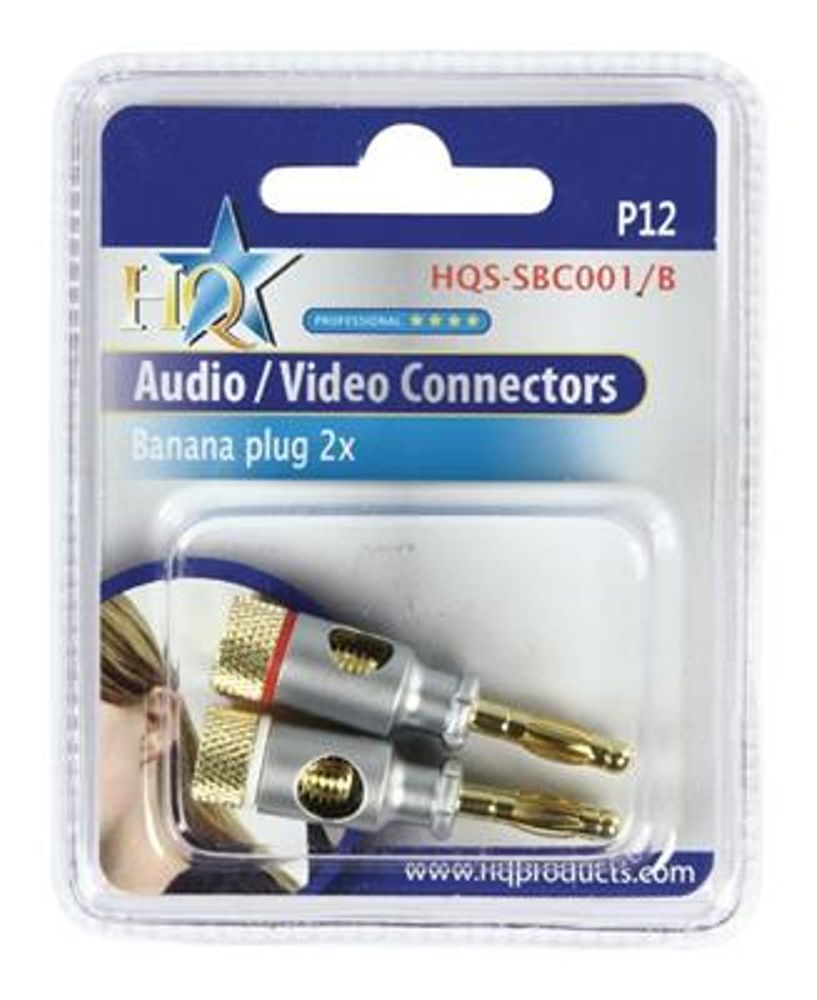 Banana Connector Male Metal Silver - Hann