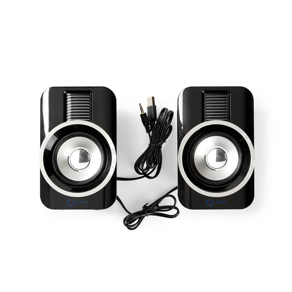 PC-Høyttalere - Spillhøyttalere - 2.0 - RGB-Lys - USB-dreven - 3,5 mm kontakt - 2x10 Watt RMS