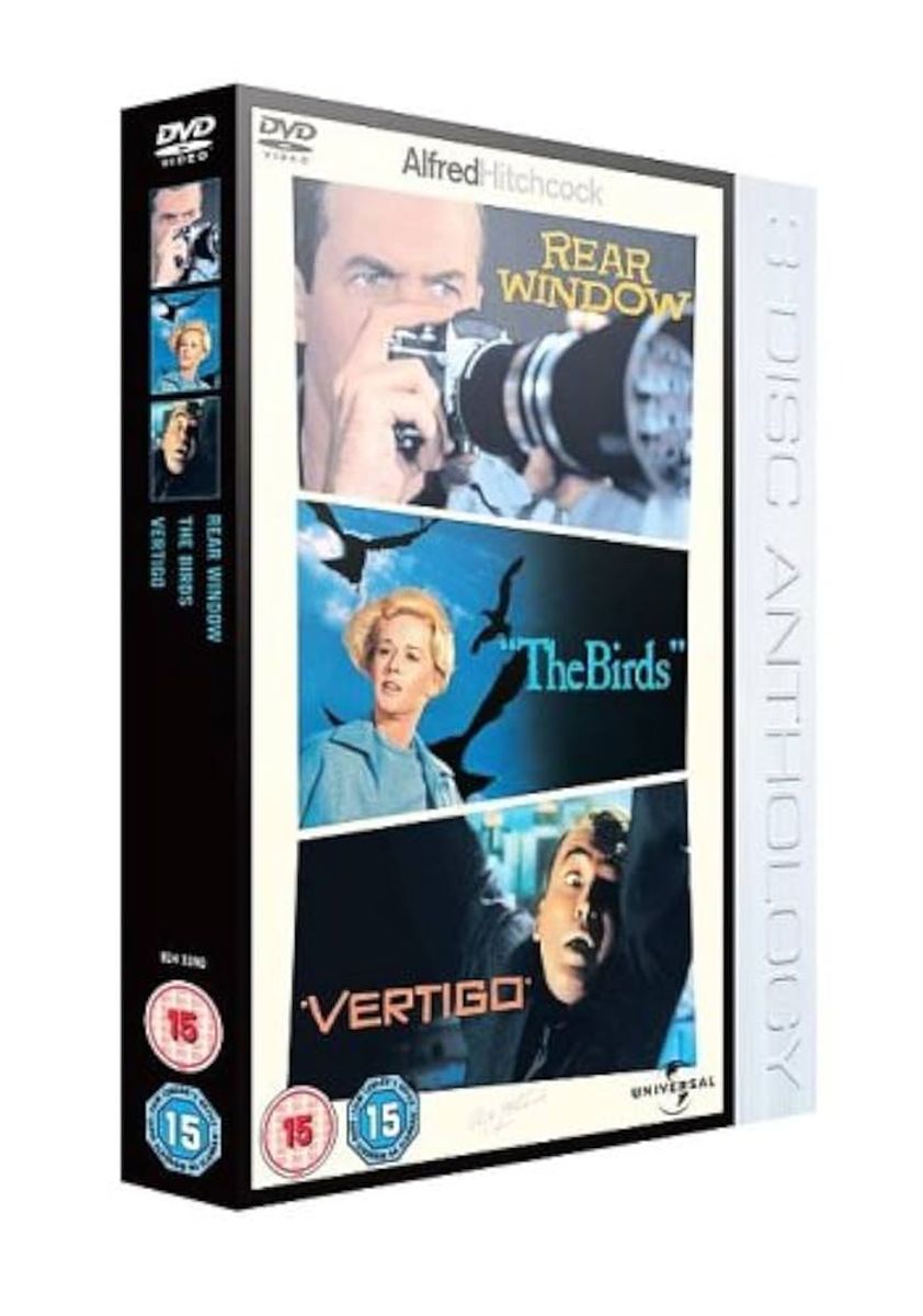 Rear Windows /The Birds/ Vertigo (DVD) 3 filmer i EN  - Alfred Hitchcock