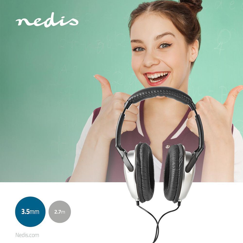 On-Ear Hodetelefoner med 2,7meter kabel - Nedis