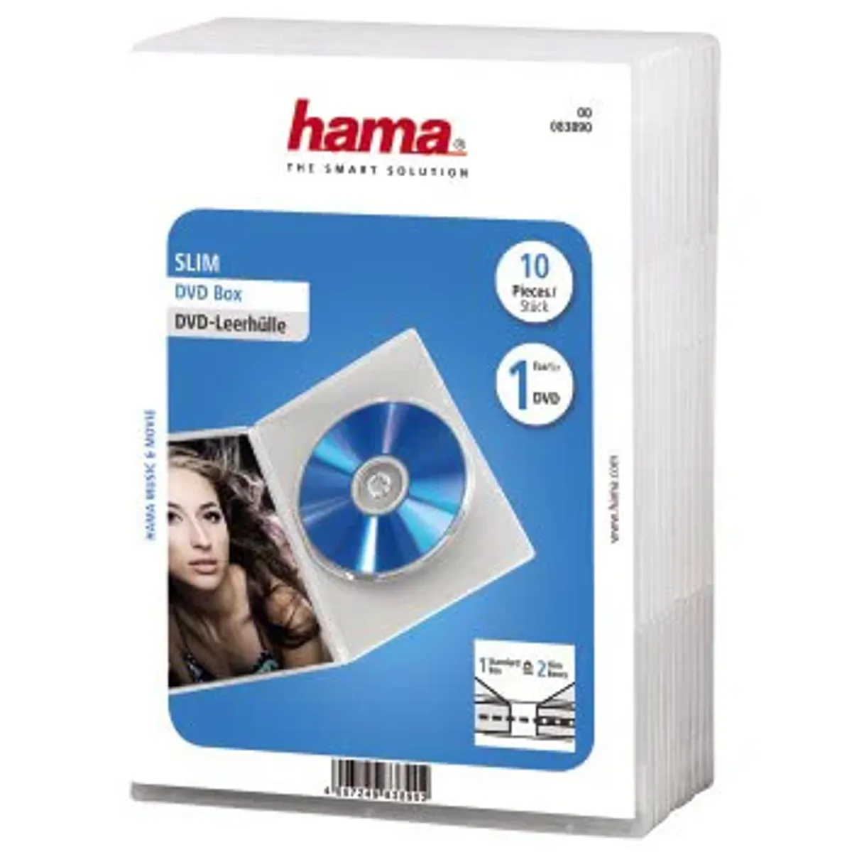 DVD cover Slim cover 7mm - pakke med 10 stk Transparent