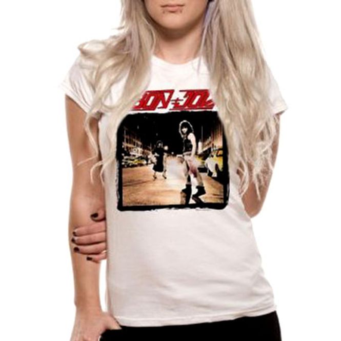 Hovedbilde Bon Jovi - Run Away - White Womans T-Shirt - XL