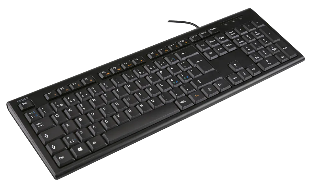 Tastatur Full Size Keyboard 105 Keys USB-A Norsk - Delataco