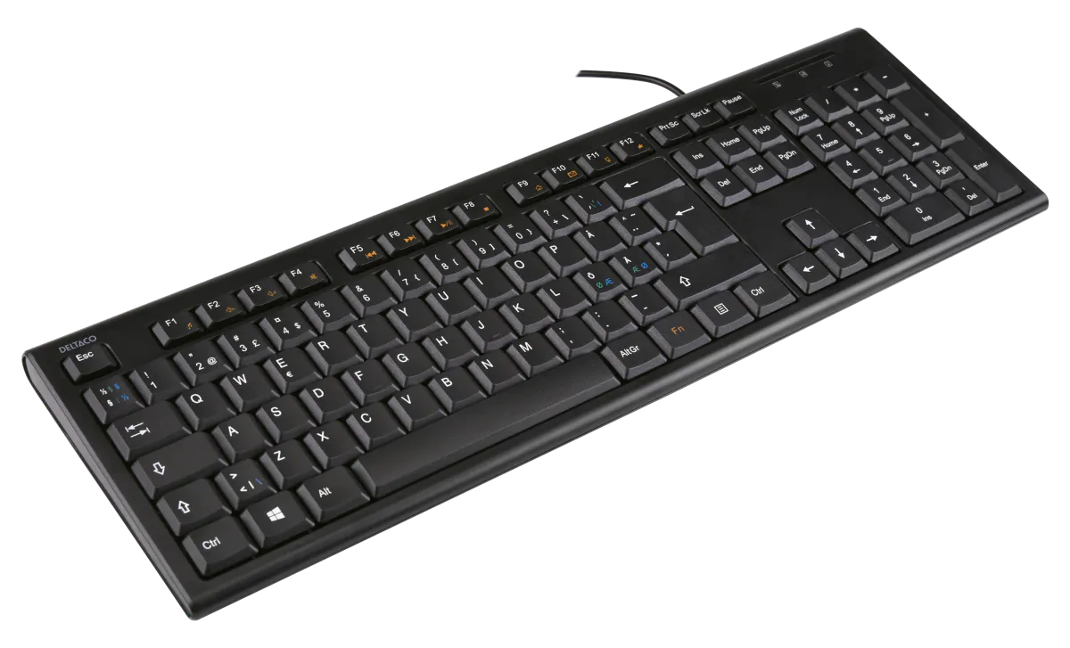 Tastatur Full Size Keyboard 105 Keys USB-A Norsk - Delataco