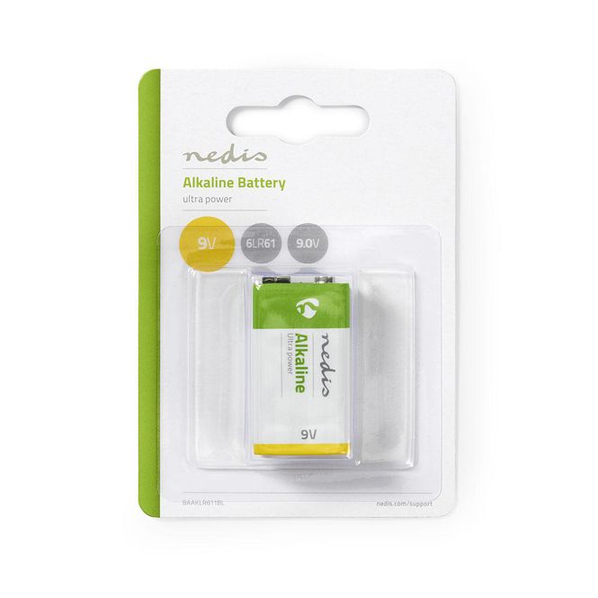 Hovedbilde Alkalisk Batteri - 9 Volt Batteri - Nedis