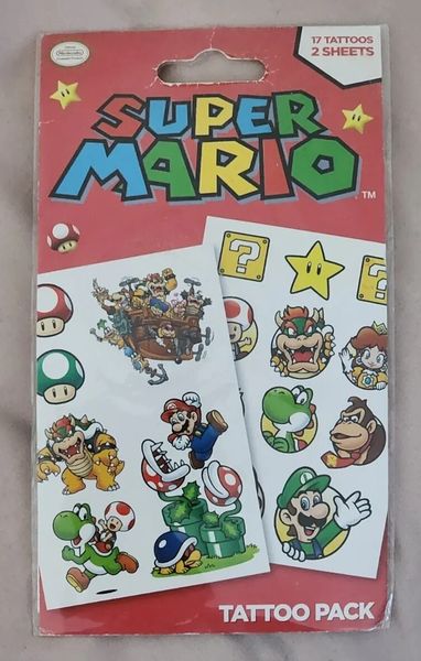 Hovedbilde Super Mario Tatoveringer 17 stk i pakke